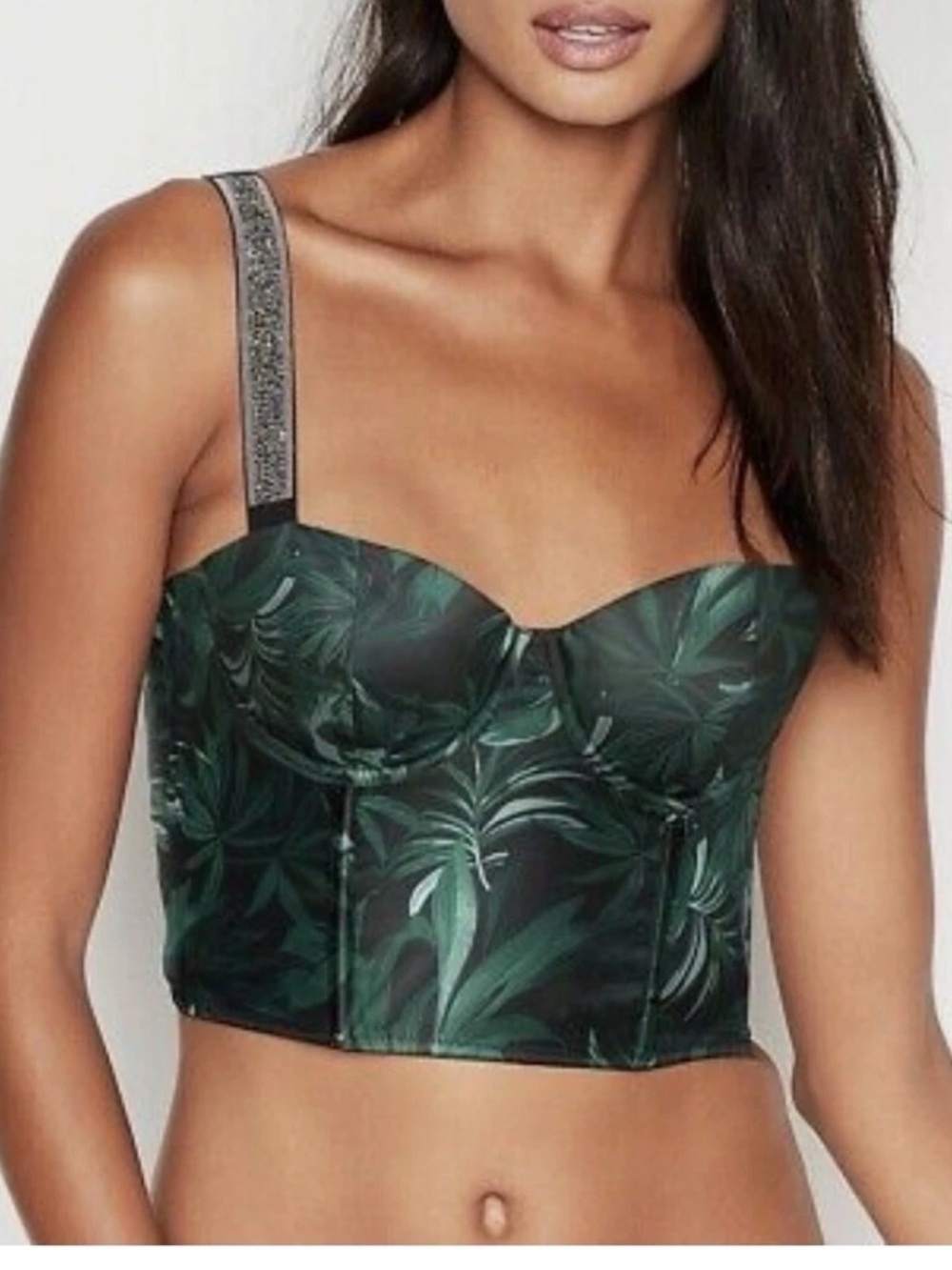 Victoria's Secret Very Sexy Bustier Crop Top with Embellished Straps
